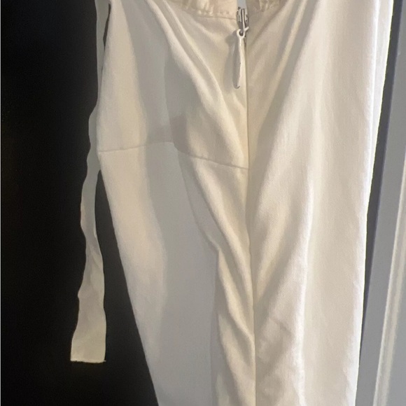 AUTHENTIC PRADA WHITE DRESS MIDI Sheath COTTON SIZE 42  US 4/6 Rushed Accent - Picture 3 of 11